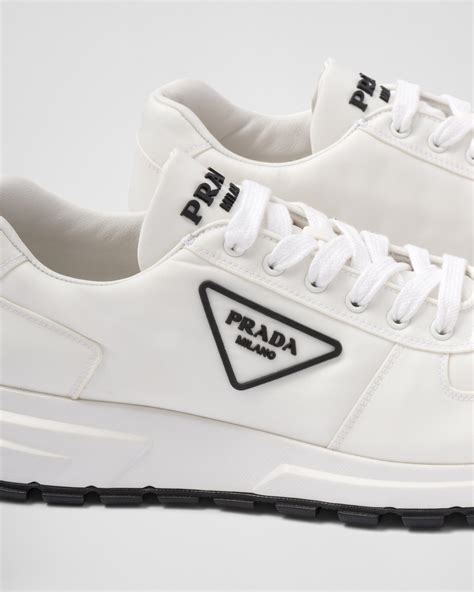 prada prax 01 sneakers white|prada white high top sneakers.